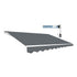 Motorised Outdoor Folding Arm Awning Retractable Sunshade Canopy Grey 4.0m x 3.0m
