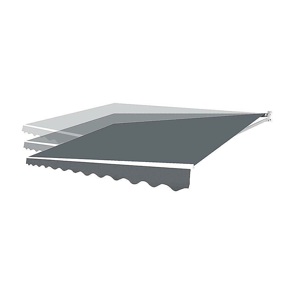 Motorised Outdoor Folding Arm Awning Retractable Sunshade Canopy Grey 4.0m x 3.0m