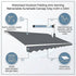 Motorised Outdoor Folding Arm Awning Retractable Sunshade Canopy Grey 4.0m x 3.0m