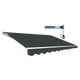 Motorised Outdoor Folding Arm Awning Retractable Sunshade Canopy Grey 4.0m x 3.0m