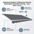 Motorised Outdoor Folding Arm Awning Retractable Sunshade Canopy Grey 5.0m x 2.5m