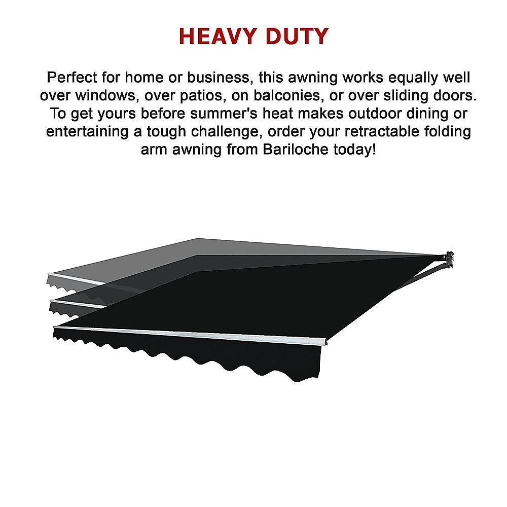 Motorised Retractable Awning – 5x2.5m Black Outdoor Shade – product image 7