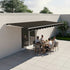Motorised Retractable Awning – 5.0x3.0m Black Outdoor Shade