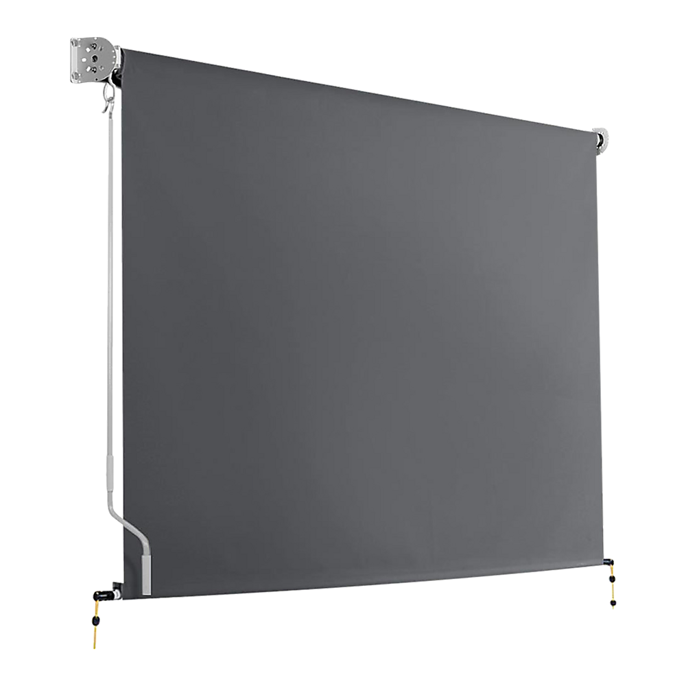 Straight Drop Awning – 2.1x2.5m Grey Retractable Patio Screen – product image 4