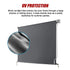 Straight Drop Awning – 2.1x2.5m Grey Retractable Patio Screen – product image 8