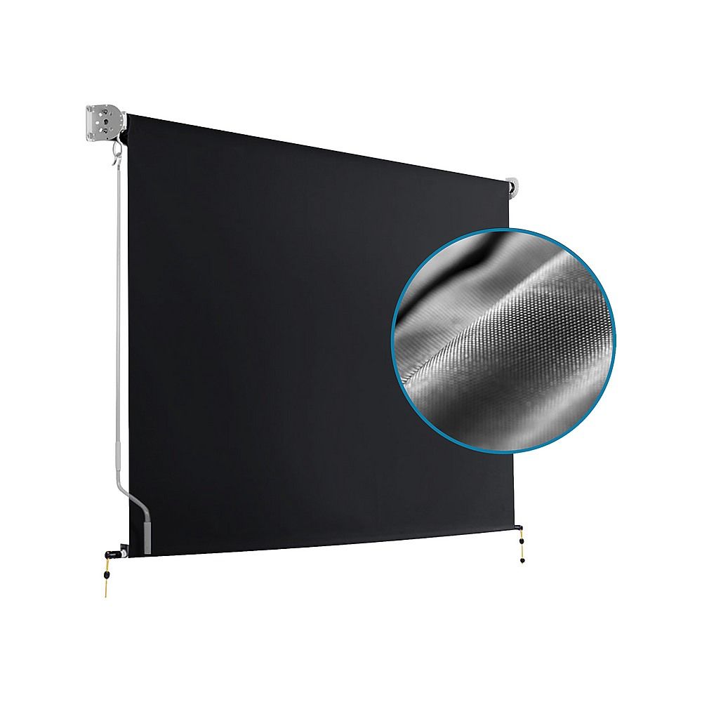 Straight Drop Awning – 2.1x2.5m Black Retractable Patio Screen – product image 9