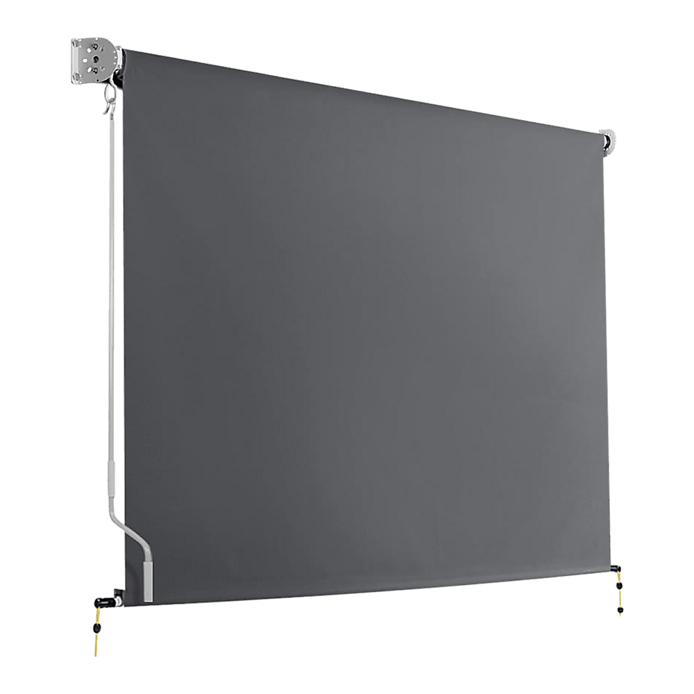 Retractable Straight Drop Roll Down Awning Garden Patio Screen 3.0X2.5M