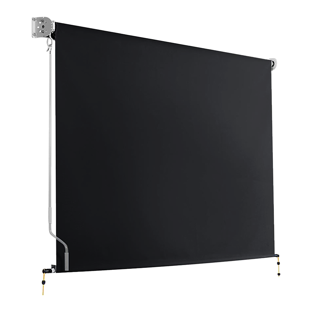 Straight Drop Awning – 3x2.5m Black Retractable Patio Screen – product image 5
