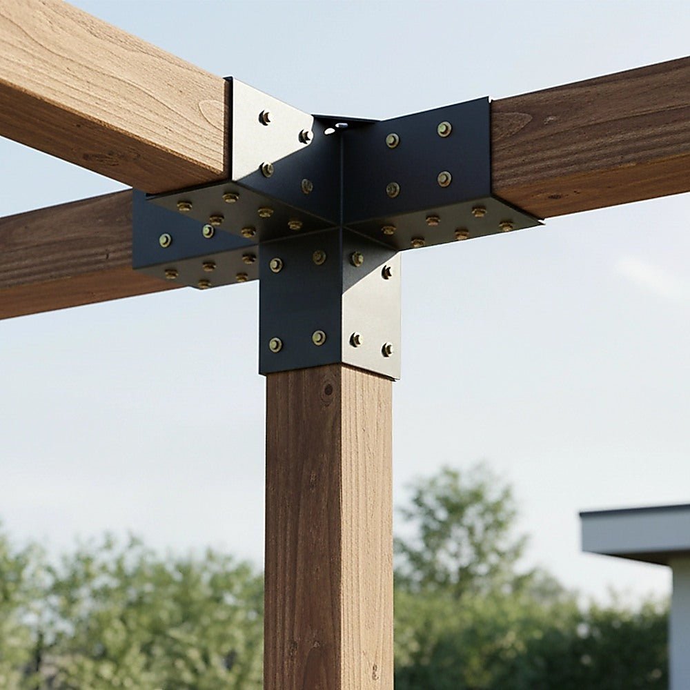 Roof Pergola Gazebo Shed Matte Black Steel Brackets DIY Kits | | | | Home & Garden > Shading | DSZ | Outdoorium | DSZ | Extra Shipping | Gazebo | 5