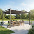 3x4M Aluminium Pergola Marquee with Retractable Roof – Garden Canopy