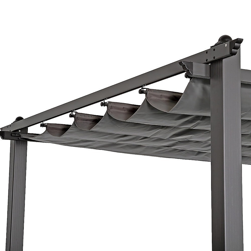 3x4M Aluminium Pergola Marquee with Retractable Roof – Garden Canopy