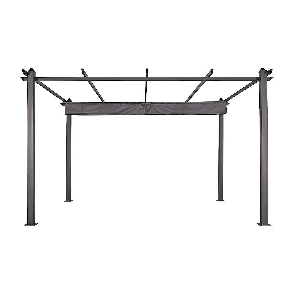 3x4M Aluminium Pergola Marquee with Retractable Roof – Garden Canopy