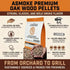 ASMOKE 100% Natural Premium Oak Wood BBQ Pellets for Smoker & Grill (9kg / 20lbs)