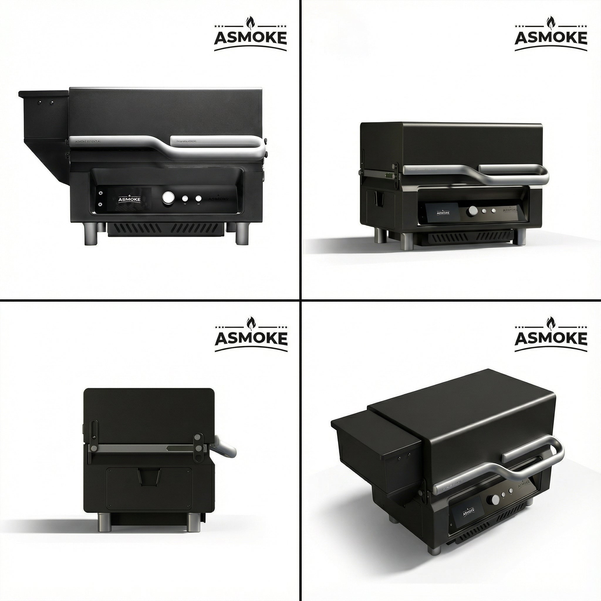 ASMOKE Essential Smart Portable Wood Pellet Grill & 3pc BBQ Tool Set & 5lb Applewood Pellets