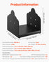 8x8 Post Base 2 Pcs, Inner Size 7.9x7.5 inch / 200x190 mm Post Brackets, Heavy Duty Carbon Steel Decking Posts, Wood Posts Brackets for Pavilion Deck Railing Support Deck Base Plate, Black