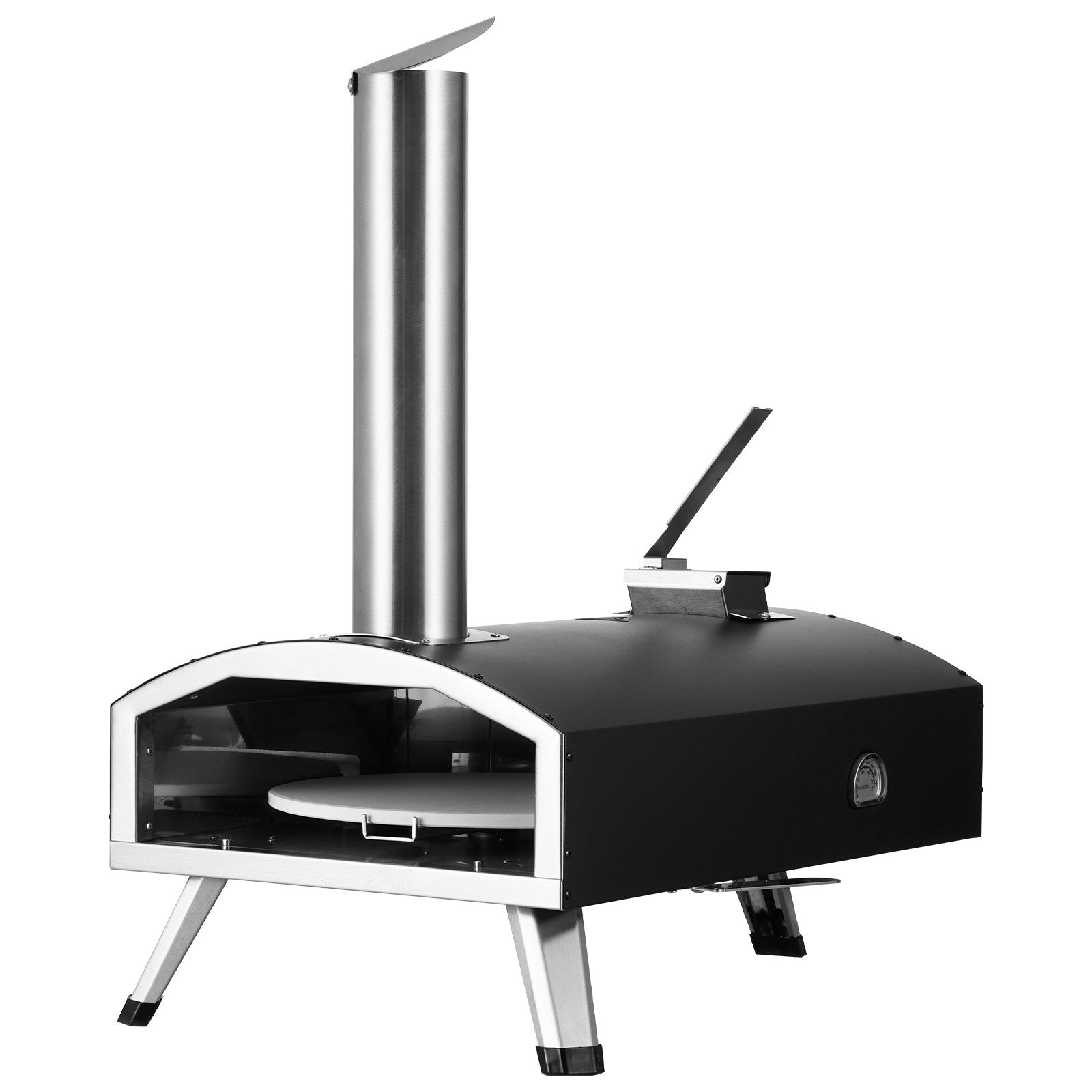 VEVOR 12" Wood & Charcoal Fired Pizza Oven – Portable Outdoor Pizza Oven with Pizza Stone