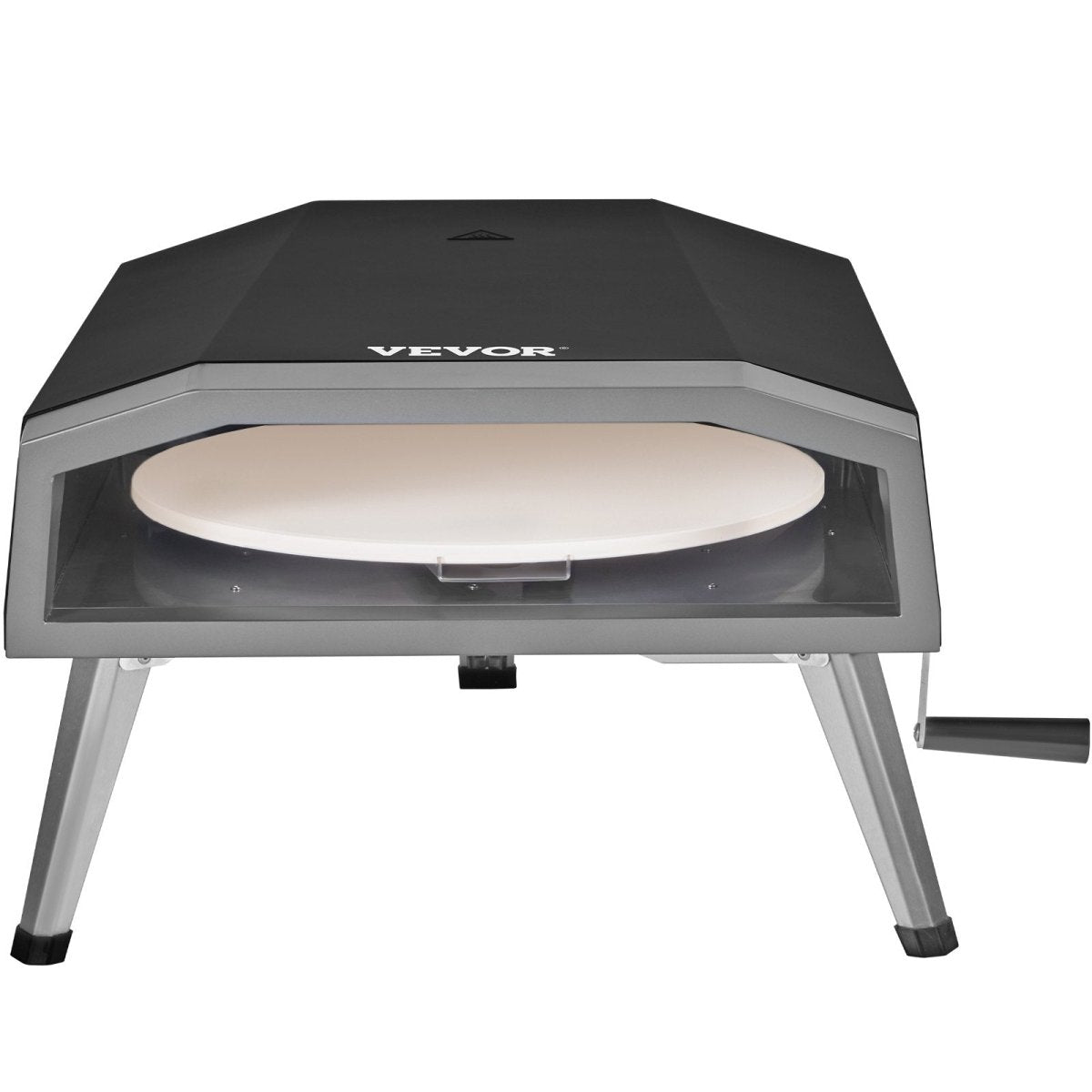 VEVOR 16" Gas Pizza Oven with Rotating Pizza Stone – Portable Stainless Steel Outdoor Pizza Oven