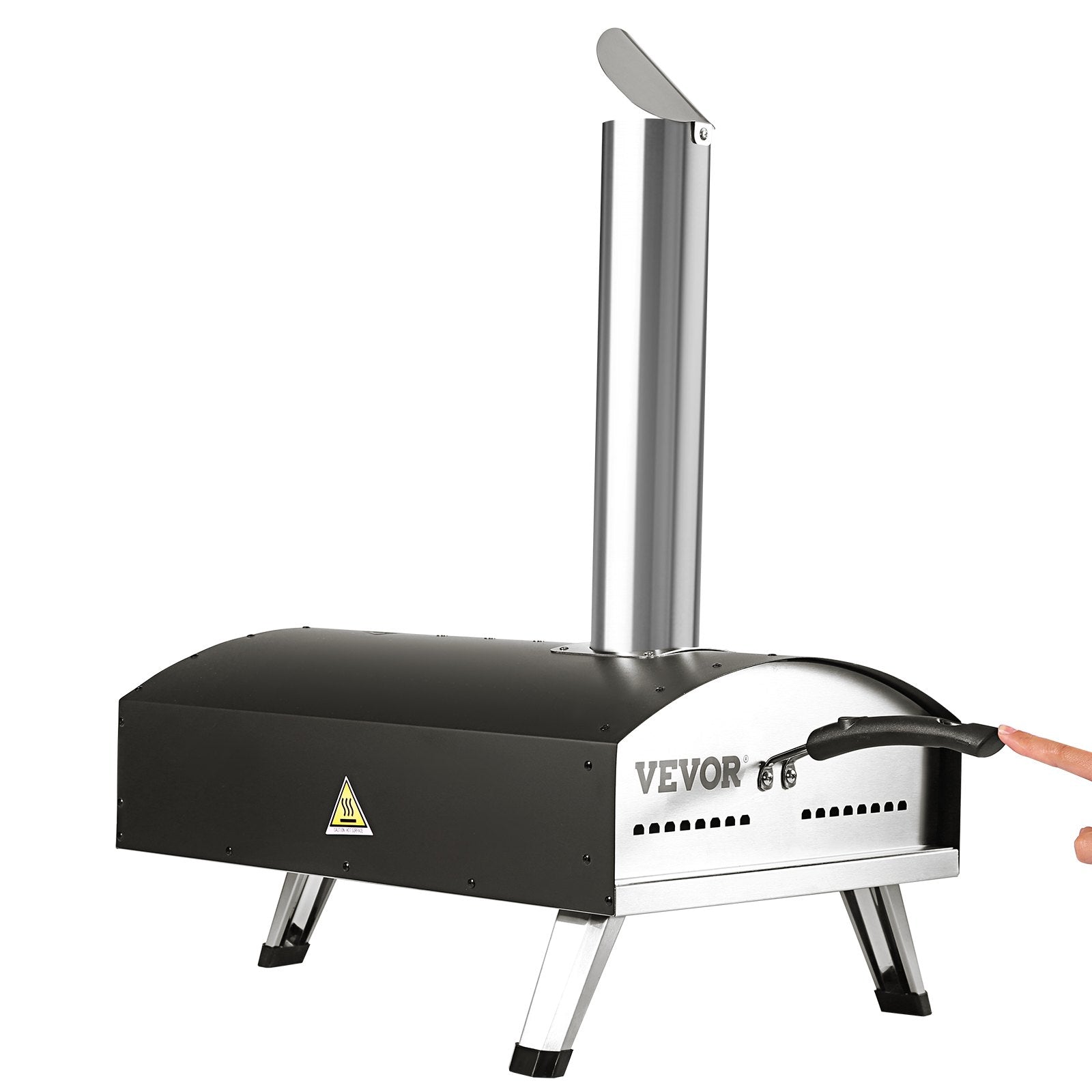 VEVOR 12" Wood Fired Pizza Oven – Portable Pellet Pizza Oven with Pizza Stone & Carry Bag