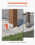 6x6 Post Base 10 Pcs, Inner Size 5.49x5.57inch/139.5x141.5mm Concrete Post Anchor, Heavy-Duty Zinc-Plated Carbon Steel Posts Brackets with 1 Inch Standoff Elevation, for Concrete Pergolas Patio