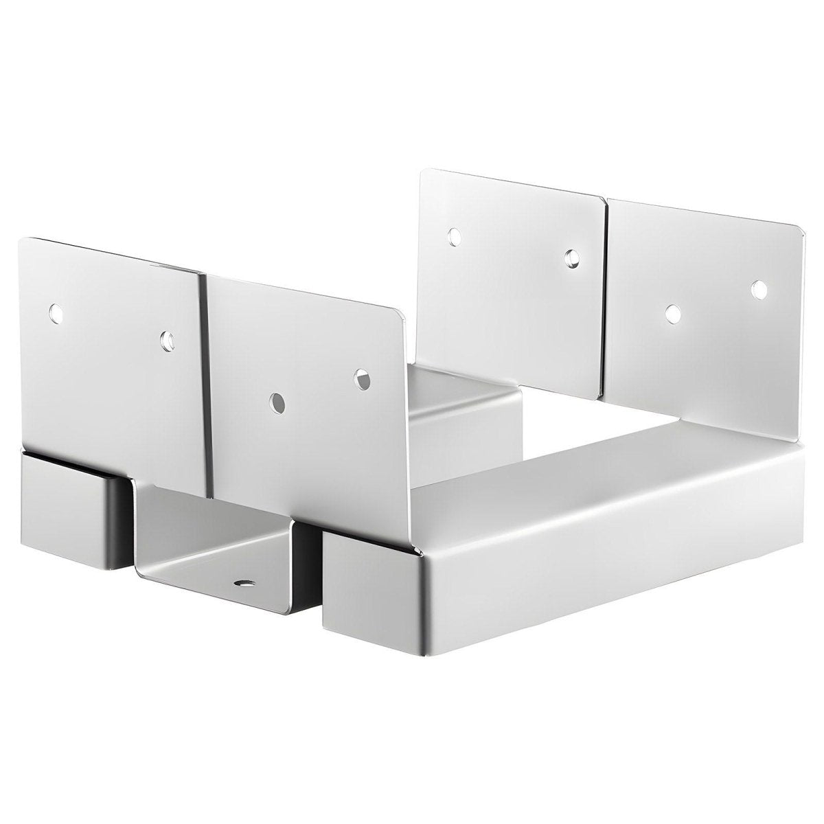 6x6 Post Base 10 Pcs, Inner Size 5.49x5.57inch/139.5x141.5mm Concrete Post Anchor, Heavy-Duty Zinc-Plated Carbon Steel Posts Brackets with 1 Inch Standoff Elevation, for Concrete Pergolas Patio