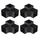 Pergola Bracket Kit 152x152mm, 4pcs 3-Way Heavy Duty Corner Bracket Woodworks DIY Post Base Kit, Easy Installation Wooden Beams for Gazebos, Patio Pergolas, Log Cabin Outdoor Pergola Hardware