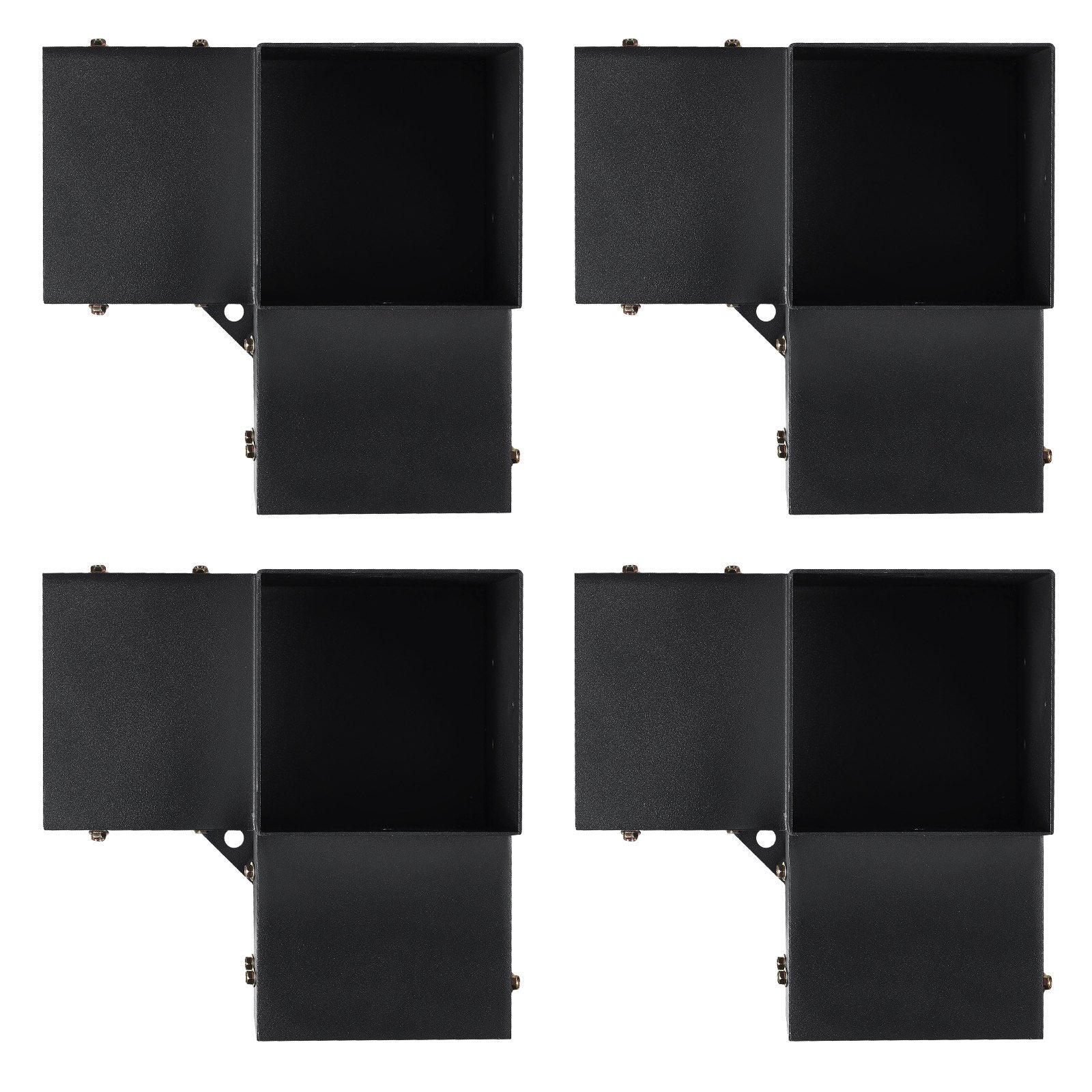 Pergola Bracket Kit 152x152mm, 4pcs 3-Way Heavy Duty Corner Bracket Woodworks DIY Post Base Kit, Easy Installation Wooden Beams for Gazebos, Patio Pergolas, Log Cabin Outdoor Pergola Hardware