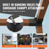 Pergola Bracket Kit 4''x4''(inner 3.6''x3.6''), 8pcs (4pcs 3-Way,4pcs Base) Heavy Duty Corner Bracket Woodworks DIY Post Base Kit, Easy Installation Wooden Beams for Gazebos, Patio Pergolas, Log Cabin Outdoor