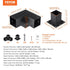 Pergola Bracket Kit 4''x4''(inner 3.6''x3.6''), 8pcs (4pcs 3-Way,4pcs Base) Heavy Duty Corner Bracket Woodworks DIY Post Base Kit, Easy Installation Wooden Beams for Gazebos, Patio Pergolas, Log Cabin Outdoor