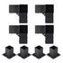 Pergola Bracket Kit 4''x4''(inner 3.6''x3.6''), 8pcs (4pcs 3-Way,4pcs Base) Heavy Duty Corner Bracket Woodworks DIY Post Base Kit, Easy Installation Wooden Beams for Gazebos, Patio Pergolas, Log Cabin Outdoor