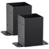 101.6x101.6mm Post Base 2 Pcs, Inner Size 91x91 Post Base Brackets, Heavy Duty Powder-Coated Post Anchor Matte Black Wood Post Brackets for Pavilion Deck Railing Support Deck Base Plate