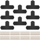 Black T Mending Plate T-shape 8 PCs 6" Flat Connector Post to Beam Bracket