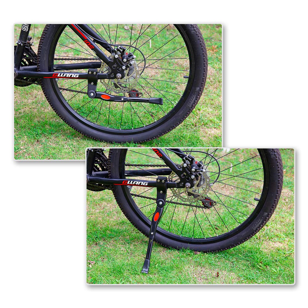 Adjustable Bike Kickstand Kickstand Rear Bicycle Stand for Bike 22&quot; - 28&quot; Black - Outdoorium