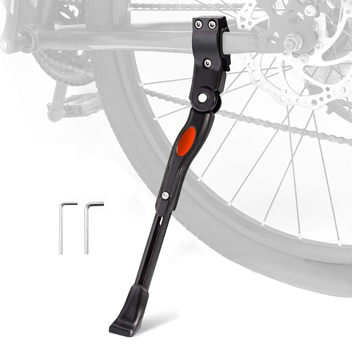 Adjustable Bike Kickstand Kickstand Rear Bicycle Stand for Bike 22&quot; - 28&quot; Black - Outdoorium