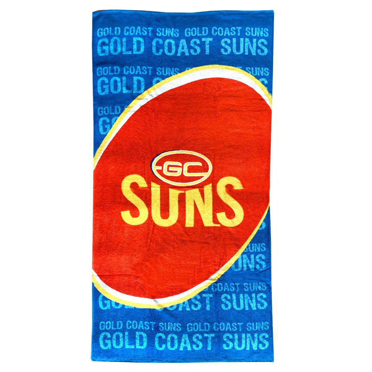 AFL Licensed Cotton Beach Towel Gold Coast Suns - Outdoorium