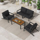 Aidan Garden Furniture Set in Slate Grey — 5 pieces | Outdoorium