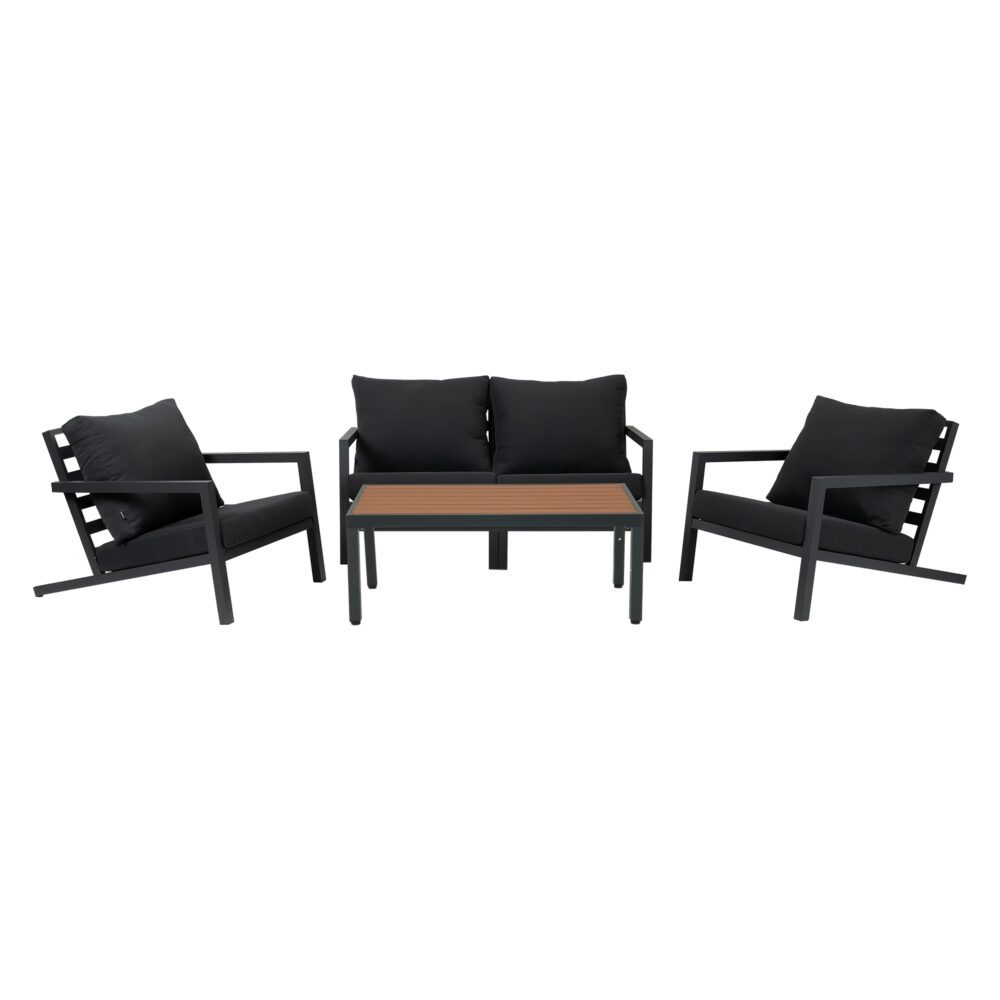 Aidan Garden Furniture Set in Slate Grey — 5 pieces - Outdoorium