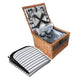Alfresco 2 Person Picnic Basket Set Vintage Outdoor Baskets Insulated Blanket | Outdoorium