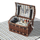 Alfresco 4 Person Picnic Basket Set Insulated Storage Blanket | Outdoorium