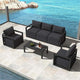 Alfresco 5-Seater Deep-Seated Patio Set – Charcoal Grey | Furniture > Outdoor