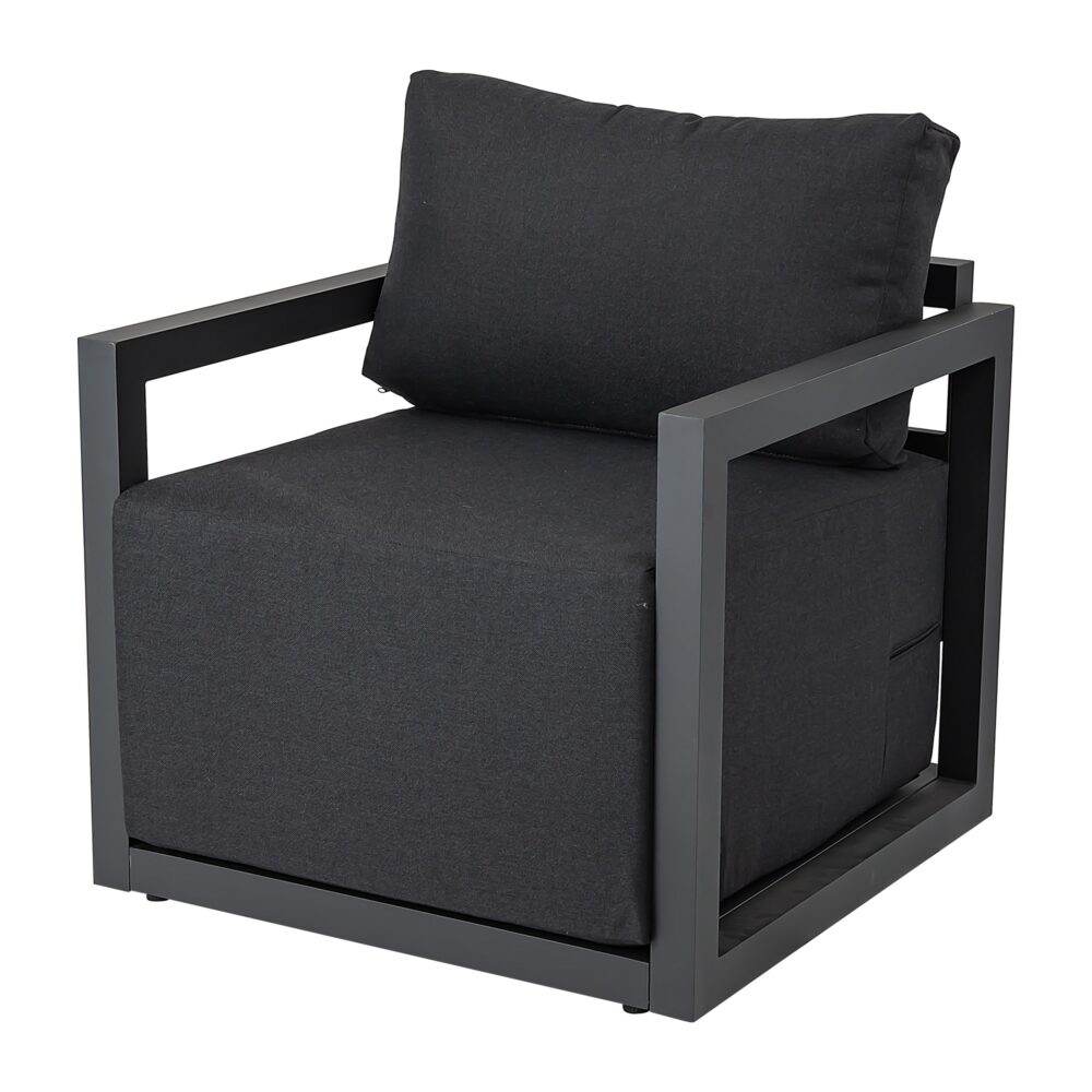 Alfresco 5 - Seater Deep - Seated Patio Set – Charcoal Grey | Outdoorium