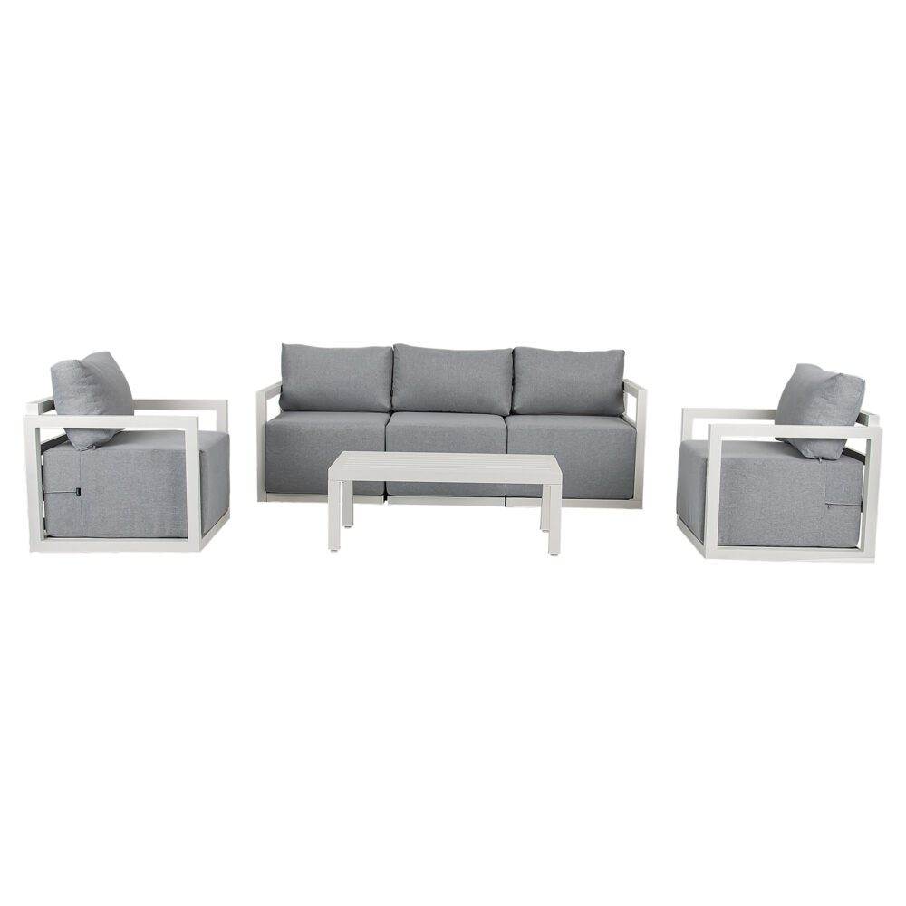 Alfresco 5 - Seater Deep - Seated Patio Set – Charcoal Grey | Outdoorium