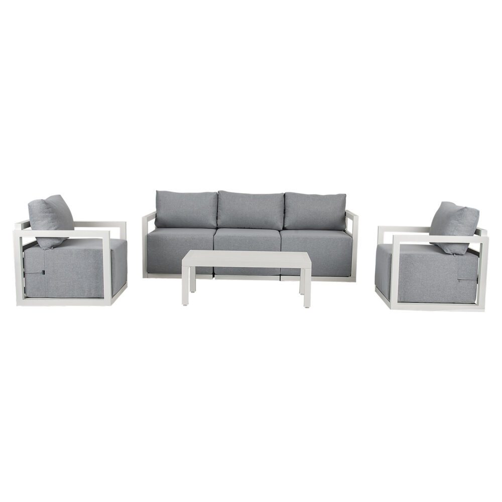 Alfresco 5 - Seater Deep - Seated Patio Set – Charcoal Grey - Outdoorium