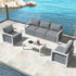 Alfresco 5 - Seater Deep - Seated Patio Set – White - Outdoorium