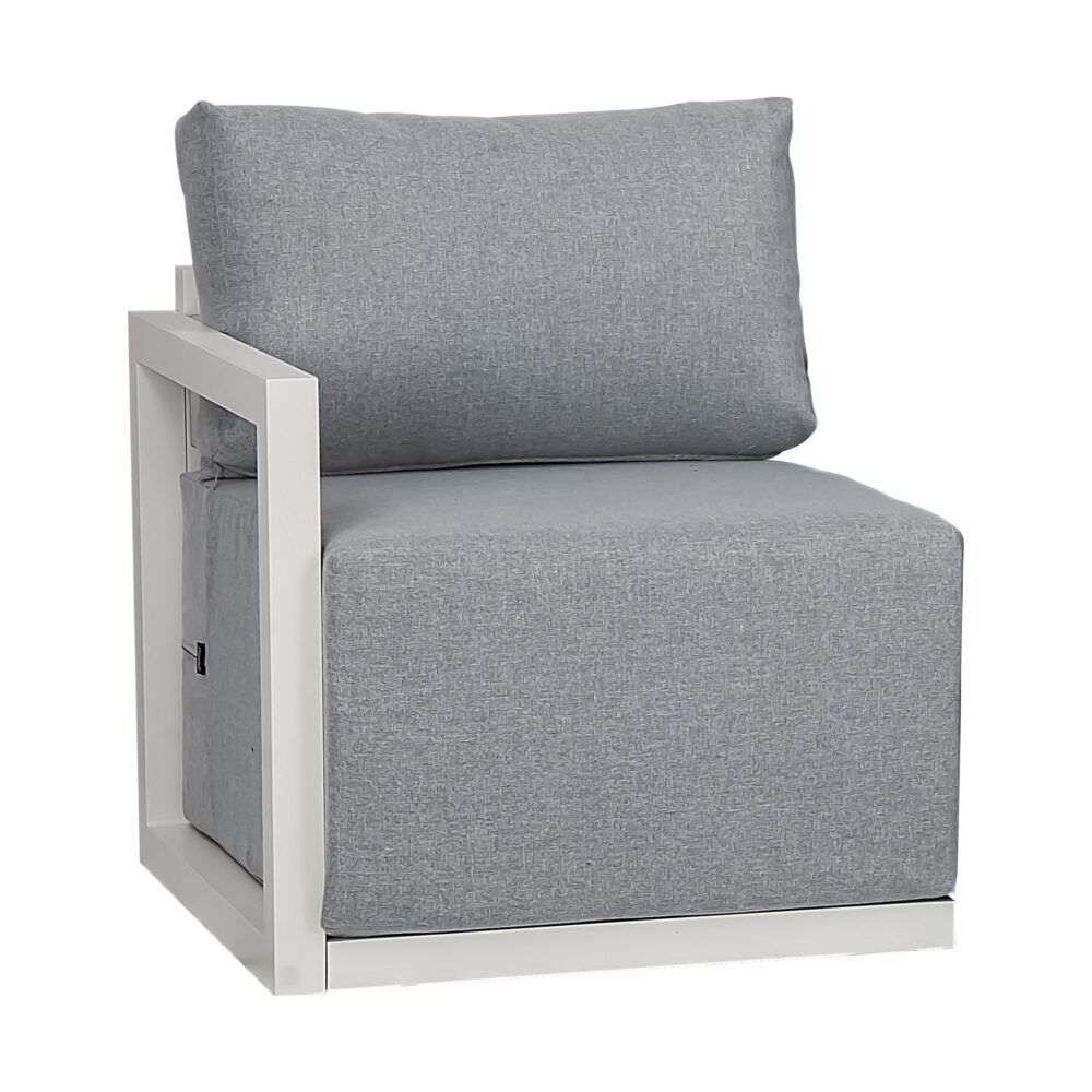 Alfresco 5-Seater Deep-Seated Patio Set – White | Furniture > Outdoor