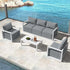 Alfresco 5-Seater Deep-Seated Patio Set – White | Furniture > Outdoor