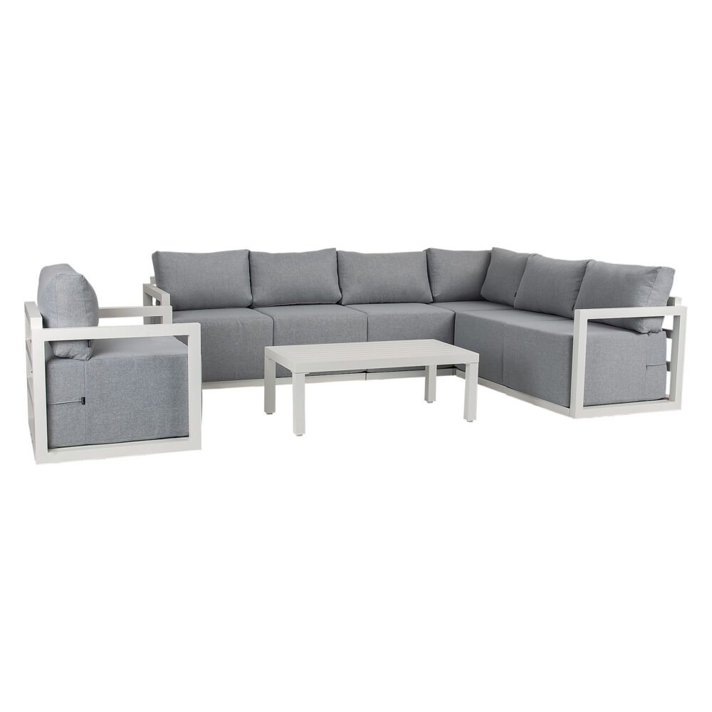 Alfresco 7 - Seat Garden Lounge Set – Charcoal Grey - Outdoorium