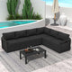 Alfresco Contemporary All-Weather Lounge Set – Charcoal Grey | Furniture > Outdoor