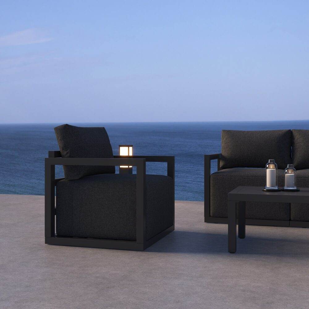 Alfresco Serenity Outdoor Lounge Set – Charcoal Grey | Outdoorium