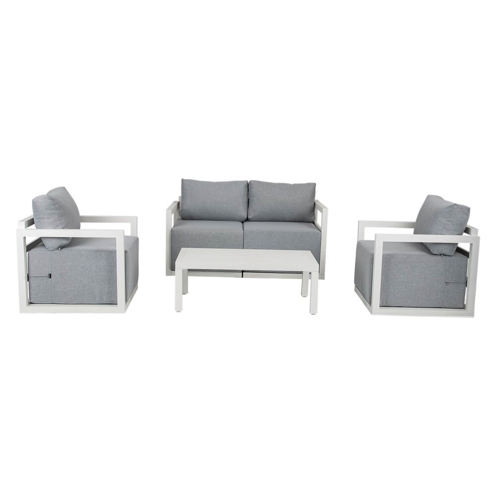 Alfresco Serenity Outdoor Lounge Set – Charcoal Grey - Outdoorium