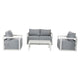 Alfresco Serenity Outdoor Lounge Set – White | Outdoorium